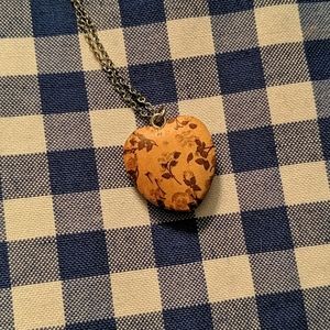 Floral heart necklace